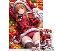 Puzzle per adolescenti da 1000 pezzi ragazza anime in abito da Babbo Natale giocattoli antistress idee regalo giochi per famiglie adatti per la decorazione della scrivania dimensioni 50x75cm