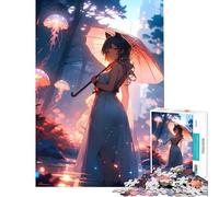 Puzzle per adolescenti da 1000 pezzi ragazza anime percorsi eterei gioco rilassante giocattolo intellettuale regalo di compleanno un'opera d'arte (dimensioni 50x75cm)