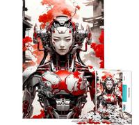 Puzzle per adolescenti da 1000 pezzi "Ragazza del futuro" gioco interattivo per adolescenti decorazione da parete difficile e stimolante (dimensioni 38x26cm)