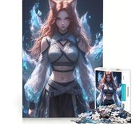 Puzzle per adolescenti da 1000 pezzi, ragazza guerriera oscura, gioco rilassante, decorazione per la casa, adatto per la decorazione della scrivania 38x52cm