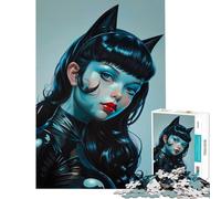 Puzzle per adolescenti da 1000 pezzi Ragazza misteriosa Puzzle da 1000 pezzi Giocattolo fai da te per divertimento in famiglia Gioco stimolante per tutta la famiglia (38x52cm)