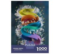 Puzzle Per Adolescenti Da 1000 Pezzi Rainbow Swirl Cake Topper Puzzle Per Adulti Gioco Per Famiglie Decorazione Murale Regali Unici Per Compleanno E Natale 70x50cm/1000pcs