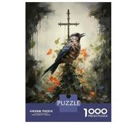 Puzzle Per Adolescenti Da 1000 Pezzi Raven's Cross Gothic Artwork Puzzle Per Adulti Giocattoli Antistress Sfida Difficile Gioco Impegnativo Regali 38x26cm/1000pcs