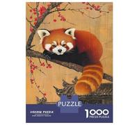 Puzzle Per Adolescenti Da 1000 Pezzi Red Panda on Tree Branch Puzzle Per Adulti Giochi Rilassanti Sfida Difficile Interazione Genitore-figlio 38x26cm/1000pcs