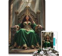 Puzzle per adolescenti da 1000 pezzi, Regina sul trono, sfida difficile, regalo di compleanno per 14+ anni, gioco di puzzle offerto, dimensioni 38x26cm
