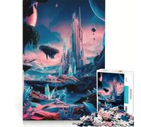 Puzzle per adolescenti da 1000 pezzi "Regno dei cristalli galattici", giocattolo antistress, sfida impegnativa, per rafforzare l'amore tra le coppie 38x52cm