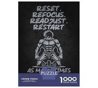 Puzzle Per Adolescenti Da 1000 Pezzi Reset Refocus Readjust - Gym, Hustle, Success Puzzle Per Adolescenti Giochi Rilassanti Decorazione Perfetta Interazione Genitore-figlio 38x26cm/1000pcs