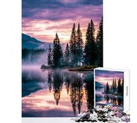 Puzzle per adolescenti da 1000 pezzi Riflesso del lago sereno al tramonto giocattolo decorazione da parete opera d'arte regalo giochi educativi adatto per la decorazione del desktop dimensioni 38x52cm