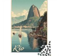 Puzzle Per Adolescenti Da 1000 Pezzi Rio De Janeiro Travel Poster Puzzle Gioco Rompicapo Regali Per Donne Regali Di Natale Compleanno 52x38cm/1000pcs