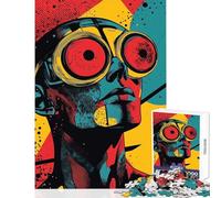 Puzzle per adolescenti da 1000 pezzi ritratto astratto pop art gioco impossibile sfida difficile giocattolo educativo difficile e stimolante (38x52cm)