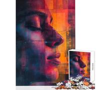Puzzle per adolescenti da 1000 pezzi ritratto di donna giocattolo surreale decorazione da parete opera d'arte regalo giochi educativi adatto per la decorazione del desktop dimensioni 50x75cm