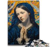 Puzzle per adolescenti da 1000 pezzi, ritratto di Maria, la madre, aiuta il cervello a esercitare i giocattoli avvincenti per coltivare la pazienza e migliorare la memoria, 26x38cm