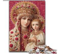 Puzzle per adolescenti da 1000 pezzi, Ritratto di Maria Madre, gioco stimolante e gioco per famiglie con pezzi completamente interconnessi di forma casuale dimensioni 26x38cm