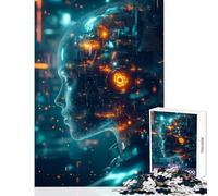 Puzzle per adolescenti da 1000 pezzi ritratto digitale con intelligenza artificiale giocattolo educativo idee regalo per giochi educativi migliora l'amore tra coppie dimensioni 38x26cm