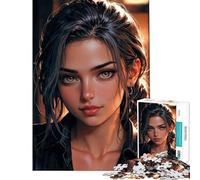 Puzzle per adolescenti da 1000 pezzi ritratto digitale di una donna attività divertenti da fare in casa decorazione artistica per la casa giochi educativi adatti a persone dai 14 anni in su (38x26cm)