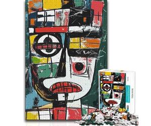 Puzzle per adolescenti da 1000 pezzi, ritratto originale astratto, sfida difficile, regalo di compleanno per 14+ anni, gioco di puzzle offerto, 50x75cm