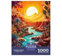 Puzzle Per Adolescenti Da 1000 Pezzi River Way to Canyon Puzzle Per Adulti Gioco Rompicapo Decorazione Per La Casa Interazione Genitore-figlio 52x38cm/1000pcs