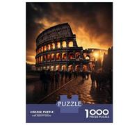 Puzzle Per Adolescenti Da 1000 Pezzi Roman Colosseum at Sunset Puzzle Per Adulti Rompicapo Gioco Per Migliorare La Memoria Attività Divertenti A Casa 70x50cm/1000pcs