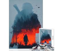 Puzzle per adolescenti da 1000 pezzi sagoma di un soldato in guerra giocattolo decorazione da parete idee regalo gioco rompicapo migliora l'amore tra coppie dimensioni 38x52cm