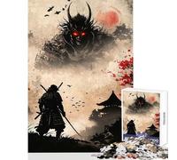Puzzle per adolescenti da 1000 pezzi Samurai contro Demoni Giocattolo educativo Ottimo regalo per giochi Gioco educativo interessante per la riduzione dello stress (dimensioni 50x75cm)