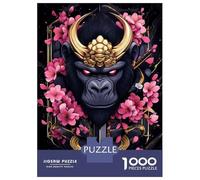 Puzzle Per Adolescenti Da 1000 Pezzi Samurai Gorilla Art Print Animal Puzzle Per Adulti Giocattolo Decorazione Da Parete Analisi E Logica Gioco Stimolante Regali 70x50cm/1000pcs