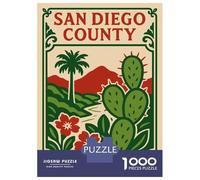 Puzzle Per Adolescenti Da 1000 Pezzi San Diego County Landscape Illustration Puzzle Per Adolescenti Gioco Per Famiglie Migliora La Memoria Regali Di Natale E Compleanno 52x38cm/1000pcs