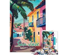 Puzzle per adolescenti da 1000 pezzi San José Costa Rica puzzle con dipinto gioco pratico donne (dimensioni 38x26cm)