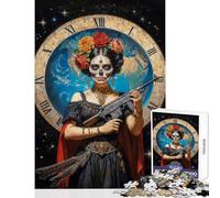 Puzzle per adolescenti da 1000 pezzi Santissima Morte Gioco interattivo Difficile Antistress Giocattolo per migliorare l'amore tra le coppie (38X26CM)