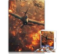 Puzzle per adolescenti da 1000 pezzi, scena di guerra aerea, gioco stimolante, giocattoli, attività per la famiglia, giocattolo educativo, dimensioni 50x75cm