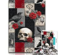 Puzzle per adolescenti da 1000 pezzi, scheletro di corvo, giocattolo educativo intellettuale decomprimente, gioco educativo per compleanno, Natale, 38x26cm