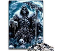 Puzzle per adolescenti da 1000 pezzi, scheletro guerriero, difficile e stimolante, con poster abbinato e foglio di quiz per età 14 anni, 50x75cm