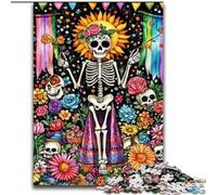 Puzzle per adolescenti da 1000 pezzi, scheletro non morto, giocattolo educativo intellettuale decomprimente, ideale come regalo per tutta la famiglia, 38x26cm