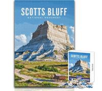 Puzzle per adolescenti da 1000 pezzi Scotts Bluff Natl Monument Analisi pratica del gioco e logica Regalo per compleanni Dimensioni 38x26cm