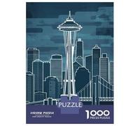 Puzzle Per Adolescenti Da 1000 Pezzi Seattle Skyline Puzzle Per Adulti Giochi Rilassanti Regalo Di Compleanno Regali Per Amici E Familiari 70x50cm/1000pcs