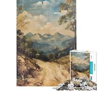 Puzzle per adolescenti da 1000 pezzi sentiero di montagna vintage gioco rompicapo per adulti regalo per donne ideale come regalo per tutta la famiglia (dimensioni 38x26cm)
