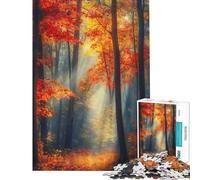 Puzzle per adolescenti da 1000 pezzi sentiero nella foresta autunnale puzzle per adulti gioco per famiglie regalo per donne compleanno e Natale (dimensioni 38x26cm)