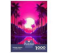Puzzle Per Adolescenti Da 1000 Pezzi Serene Synthwave Paradise Puzzle Per Adulti Giocattolo Decorazione Da Parete Ma Divertente E Umoristico È Ideale Come Regalo 38x26cm/1000pcs