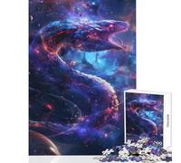 Puzzle per adolescenti da 1000 pezzi Serpente cosmico nella nebulosa Giocattoli antistress Regali di compleanno Gioco per famiglie Lista dei desideri con Babbo Natale Dimensioni 38x52cm