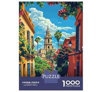 Puzzle Per Adolescenti Da 1000 Pezzi Seville, Spain Street View Illustration Puzzle Giocattolo Decorazione Da Parete Migliora La Memoria Regali Per Amici E Familiari 38x26cm/1000pcs