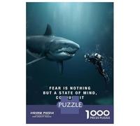 Puzzle Per Adolescenti Da 1000 Pezzi Shark State of Mind Puzzle Per Adolescenti Giocattolo Decorazione Murale Decorazione Per La Casa Interazione Genitore-figlio 52x38cm/1000pcs