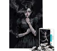 Puzzle per adolescenti da 1000 pezzi Silent Secrets︰ Ritratto dell'angelo oscuro Gioco impossibile per giochi educativi Gioco di sfida Giocattolo Regalo divertente Adatto per coppie (38x52cm)