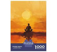 Puzzle Per Adolescenti Da 1000 Pezzi Silhouette Meditation Puzzle Per Adulti Giochi Divertenti Un'opera D'arte Interazione Genitore-figlio 38x26cm/1000pcs
