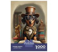 Puzzle Per Adolescenti Da 1000 Pezzi Smart Dachshund Dog School Puzzle Per Adulti Gioco Pratico Migliora La Memoria Ottimo Regalo Per I Giocatori 52x38cm/1000pcs