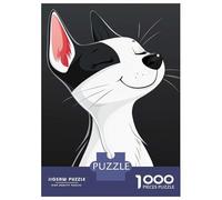 Puzzle Per Adolescenti Da 1000 Pezzi Smiling Black And White Cat Puzzle Per Adulti Giocattolo Decorazione Da Parete Regalo Decorativo Perfetto Per Amici E Familiari 70x50cm/1000pcs