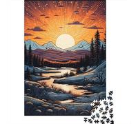 Puzzle Per Adolescenti Da 1000 Pezzi Snowy Mountain Sunset Puzzle Per Adolescenti Gioco Per Famiglie Sfida Difficile Regali Unici Per Compleanno E Natale 70x50cm/1000pcs