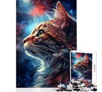 Puzzle per adolescenti da 1000 pezzi sogni di gatti cosmici giocattoli antistress regali di compleanno gioco rompicapo attività divertenti da fare a casa dimensioni 38x26cm