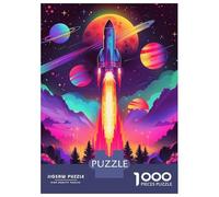 Puzzle Per Adolescenti Da 1000 Pezzi Space Rocket Adventure Puzzle Giocattolo Decorazione Da Parete Migliora La Memoria Regali Per Amici E Familiari 70x50cm/1000pcs