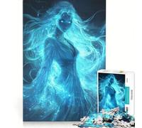 Puzzle per adolescenti da 1000 pezzi, Spirito Blu Etereo, Giochi per la Famiglia, Assemblaggio di Modelli, Rafforza l'Amore tra le Coppie 38x26cm