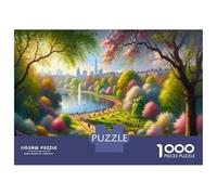 Puzzle Per Adolescenti Da 1000 Pezzi Springtime in Central Park Puzzle Per Adulti Giochi Rilassanti Regalo Di Compleanno Regali Per Amici E Familiari 52x38cm/1000pcs