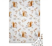 Puzzle Per Adolescenti Da 1000 Pezzi Squirrel Fabric by The Yard Puzzle Per Adulti Giocattolo Decorazione Da Parete Migliora La Memoria Gioco Stimolante Regali 38x26cm/1000pcs